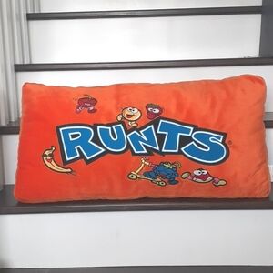 Runts Nestle Candy Applique Novelty X-Large Plush Pillow 🐸